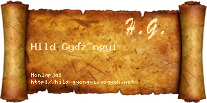 Hild Gyöngyi névjegykártya